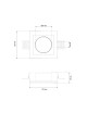 Portafaretto quadrato in gesso da incasso a scomparsa controsoffitto per faretti led GU10 