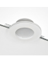 Portafaretto rotondo in gesso con vetro da incasso a scomparsa controsoffitto per faretti led GU10