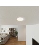 Portafaretto rotondo in gesso con vetro da incasso a scomparsa controsoffitto per faretti led GU10