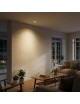 Portafaretto rotondo in gesso con vetro da incasso a scomparsa controsoffitto per faretti led GU10