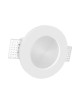 Portafaretto rotondo in gesso con vetro da incasso a scomparsa controsoffitto per faretti led GU10