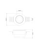 Portafaretto rotondo in gesso con vetro da incasso a scomparsa controsoffitto per faretti led GU10