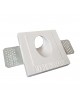 Portafaretto in gesso verniciabile luce inclinata da incasso cartongesso per lampadine GU10 MR16