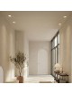 Portafaretto in gesso quadrato con vetro da incasso a scomparsa controsoffitto per faretti led GU10