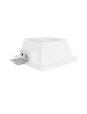 Portafaretto in gesso quadrato con vetro da incasso a scomparsa controsoffitto per faretti led GU10