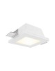 Portafaretto in gesso quadrato con vetro da incasso a scomparsa controsoffitto per faretti led GU10