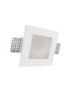 Portafaretto in gesso quadrato con vetro da incasso a scomparsa controsoffitto per faretti led GU10