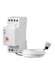 Sensore Crepuscolare IP65 20A 230V su Guida DIN Fotocellula Regolabile 2-100 Lux per Luci Esterne