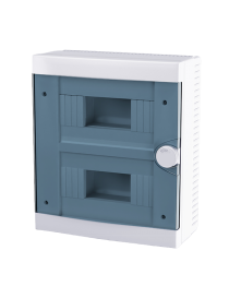 Quadro elettrico da parete centralino 16 moduli 2x8 DIN box scatola IP40 per interruttori magnetotermici differenziali