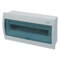 Quadro elettrico centralino 18 moduli DIN box superfice scatola da parete IP40 per interruttori bianco