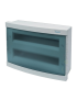 Quadro elettrico centralino 24 moduli DIN box superfice scatola da parete IP40 per interruttori grigio