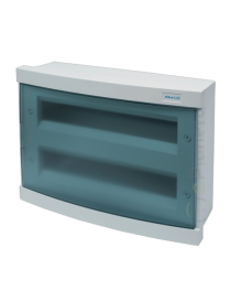 Quadro elettrico centralino 36 moduli DIN box superfice scatola da parete IP40 per interruttori grigio