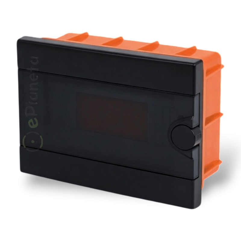 Quadro elettrico centralino 2 6 moduli nero DIN box incasso scatola IP40 interruttori magnetotermici differenziali