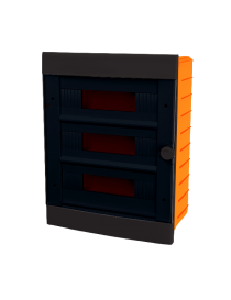 Quadro elettrico centralino 36 moduli 3x12 nero DIN box incasso scatola IP40 interruttori magnetotermici differenziali