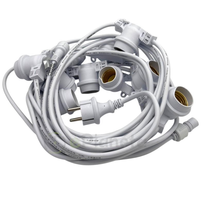 Catena serie luci portalampada E27 10mt esterno impermeabile ip65 prolungabile