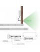 Sensore di movimento infrarossi da incasso mini per accensione automatica luci lampade fino a 800W