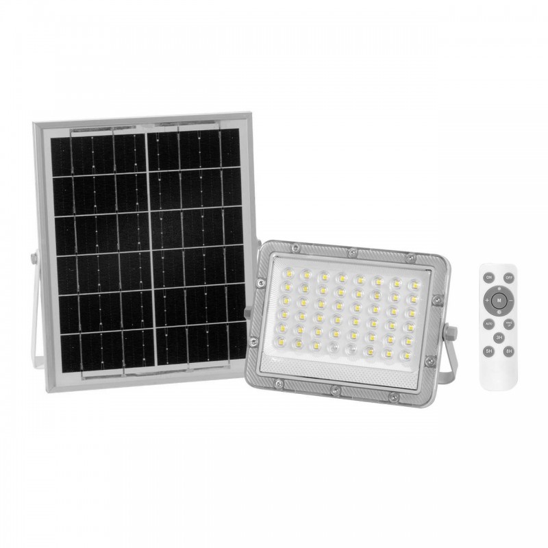 Faro solare led 100W per esterno con telecomando sensore crepuscolare dimmerabile impostazione timer IP65