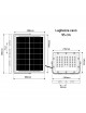 Faro solare led 100W per esterno con telecomando sensore crepuscolare dimmerabile impostazione timer IP65