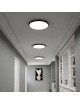 Plafoniera LED Tonda Ø 23 30 40 cm Nero Luce CCT Regolabile Calda Naturale Fredda Lampada da Soffitto Design Minimal