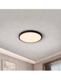 Plafoniera LED Tonda Ø 23 30 40 cm Nero Luce CCT Regolabile Calda Naturale Fredda Lampada da Soffitto Design Minimal