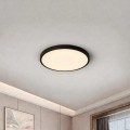Plafoniera LED Tonda Ø 23 30 40 cm Nero Luce CCT Regolabile Calda Naturale Fredda Lampada da Soffitto Design Minimal