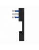 Spina elettrica volante nero bianco 10A 2P/T S17 salva spazio piatta reversibile uscita cavo assiale 250V per prolunga