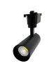 Faretto proiettore led 15W Nero orientabile per binario monofase direzionabile luce calda naturale bianca CCT