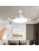 Ventilatore a lampadario led da soffitto attacco E27 con telecomando luce dimmerabile calda naturale bianca 3 velocità