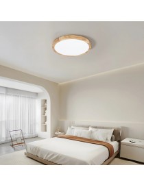 Plafoniera LED Tonda Ø 23 30 40 cm Legno Chiaro Abete Luce CCT Regolabile Calda Naturale Fredda Lampada da Soffitto