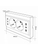 Multipresa a parete da incasso compatibile con cassetta 503 2 presa schuko e 2 presa bipasso placca 4 prese bianco