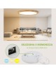 Plafoniera LED Tonda Ø 23 30 40 cm Legno Chiaro Abete Luce CCT Regolabile Calda Naturale Fredda Lampada da Soffitto