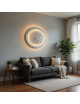 Plafoniera LED tonda a forma di Luna 37W lampadario da soffitto luce camera da letto soggiorno design moderno
