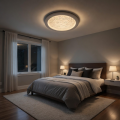 Plafoniera LED tonda a forma di Luna 37W lampadario da soffitto luce camera da letto soggiorno design moderno
