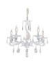 Lampadario sospeso classico con cristalli a 5 luci E14 design vintage pendente nero bianco cucina camera salotto