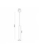 Lampada a sospensione LED cilindro sottile 50 cm sabbia tortora lampadario moderno per cucina comodino bagno camera da letto