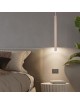Lampada a sospensione LED cilindro sottile 50 cm sabbia tortora lampadario moderno per cucina comodino bagno camera da letto