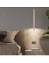 Lampada a sospensione LED cilindro sottile 50 cm sabbia tortora lampadario moderno per cucina comodino bagno camera da letto