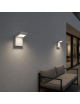Applique led 10W per esterno lampada da parete rettangolare moderno grigio bianco luce segnapasso da giardino terrazzo balcone