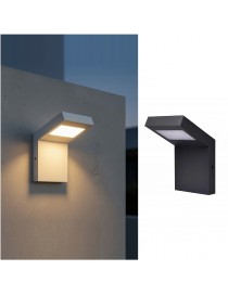 Applique led 10W per esterno lampada da parete rettangolare moderno grigio bianco luce segnapasso da giardino terrazzo balcone