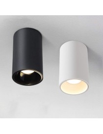 Faretto led da soffitto GU10 a cilindro lampada bianco nero in alluminio plafoniera design moderno per cucina soggiorno