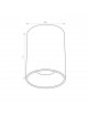 Faretto led da soffitto GU10 a cilindro lampada bianco nero in alluminio plafoniera design moderno per cucina soggiorno