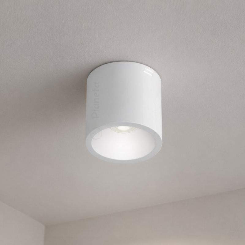 Faretto led da soffitto 8W a cilindro lampada bianco nero in alluminio plafoniera design moderno per cucina soggiorno