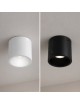 Faretto led da soffitto 8W a cilindro lampada bianco nero in alluminio plafoniera design moderno per cucina soggiorno