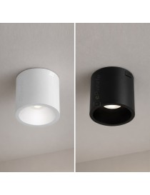 Faretto led da soffitto 8W a cilindro lampada bianco nero in alluminio plafoniera design moderno per cucina soggiorno