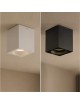 Faretto led da soffitto 8W a cubo lampada bianco nero quadrato in alluminio plafoniera design moderno per cucina soggiorno