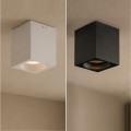 Faretto led da soffitto 8W a cubo lampada bianco nero quadrato in alluminio plafoniera design moderno per cucina soggiorno