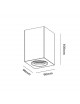 Faretto led da soffitto 8W a cubo lampada bianco nero quadrato in alluminio plafoniera design moderno per cucina soggiorno