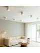 Faretto led da soffitto 8W a cubo lampada bianco nero quadrato in alluminio plafoniera design moderno per cucina soggiorno