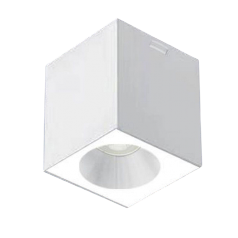 Faretto led da soffitto 8W a cubo lampada bianco nero quadrato in alluminio plafoniera design moderno per cucina soggiorno