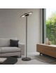 Lampada da terra LED con telecomando piantana design moderno bianco nero per camera soggiorno ufficio